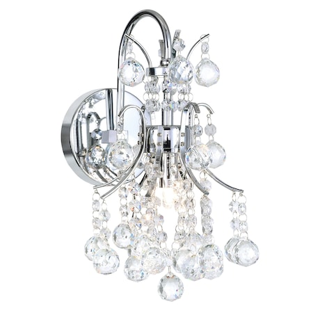 Cwi Lighting Princess 1 Light Wall Sconce With Chrome Finish 8012W8C